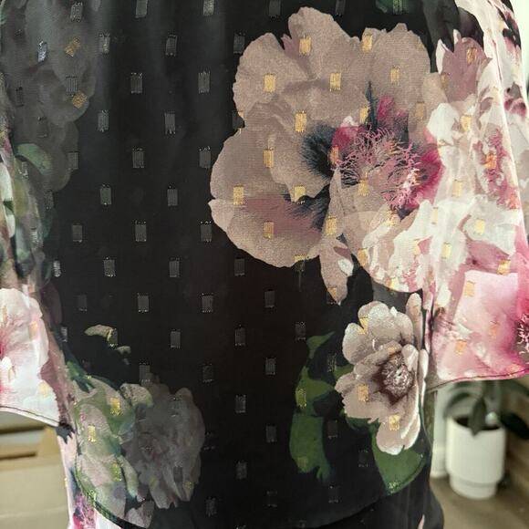 SLNY VTG Y2K Whimsigoth Dress 14 Maximalist Abstract 2000s Tiered Fairy Grunge - Picture 3 of 11